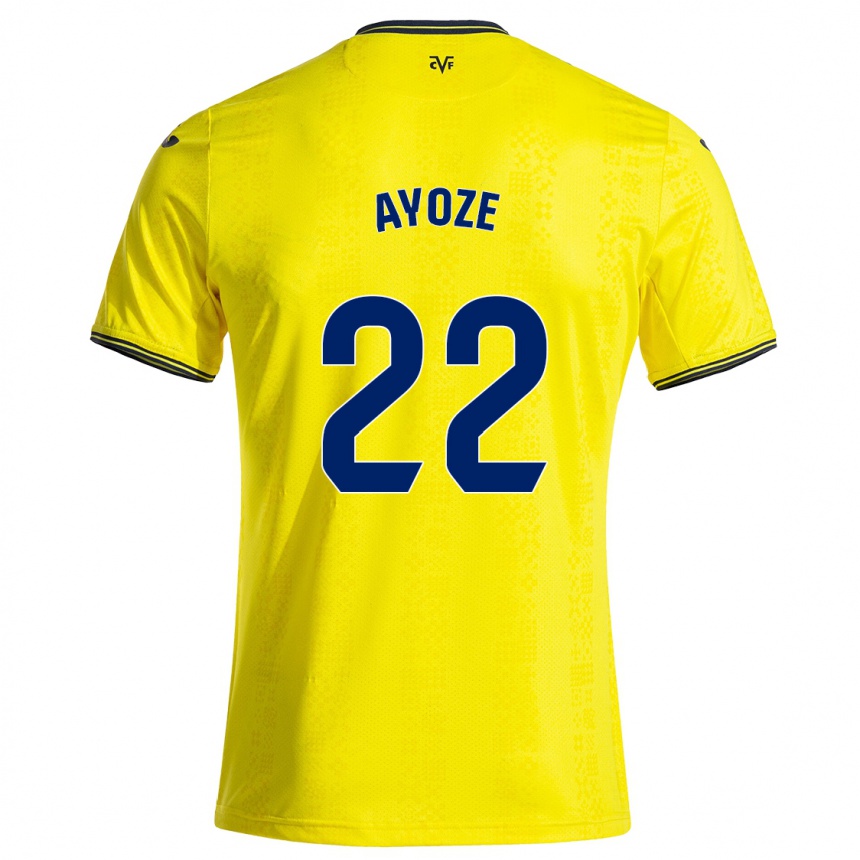 Men Football Ayoze Perez #22 Yellow Black Home Jersey 2024/25 T-Shirt Nz