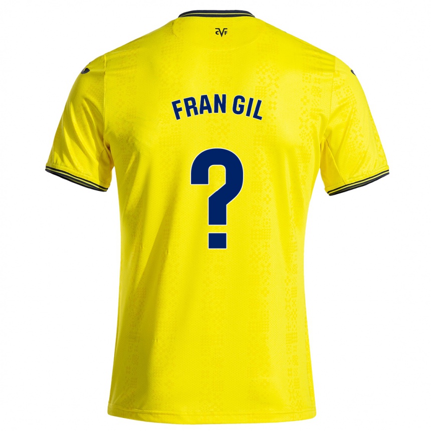 Men Football Fran Gil #0 Yellow Black Home Jersey 2024/25 T-Shirt Nz