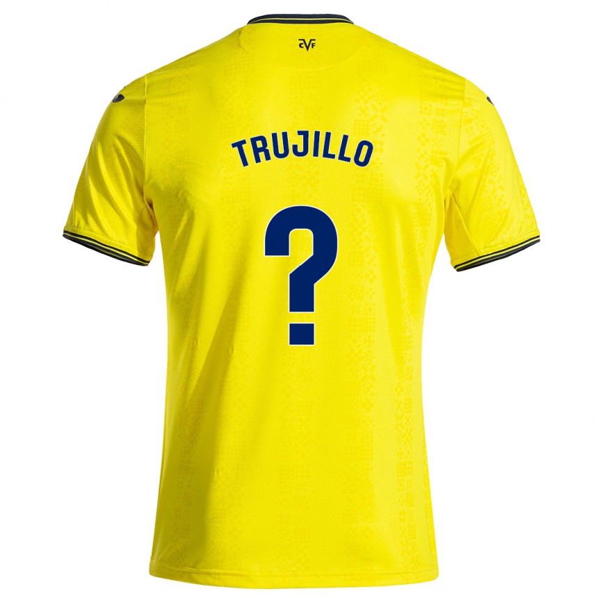 Men Football Jairo Trujillo #0 Yellow Black Home Jersey 2024/25 T-Shirt Nz