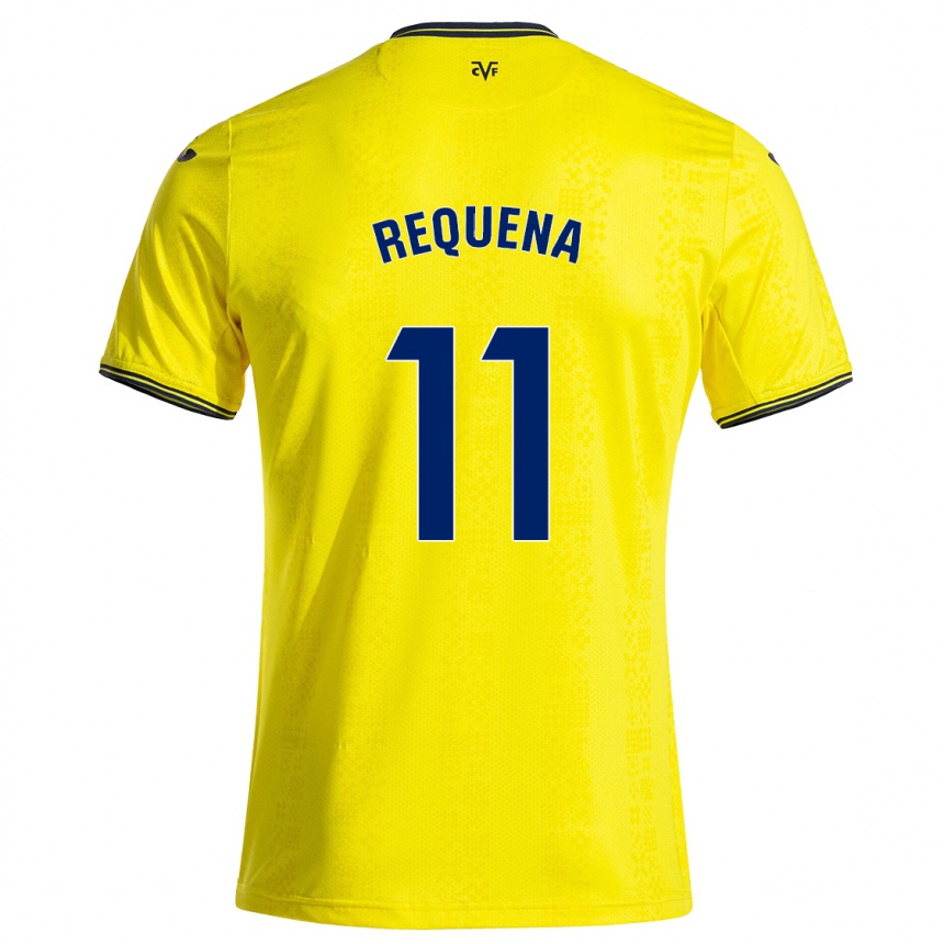 Men Football Dani Requena #11 Yellow Black Home Jersey 2024/25 T-Shirt Nz