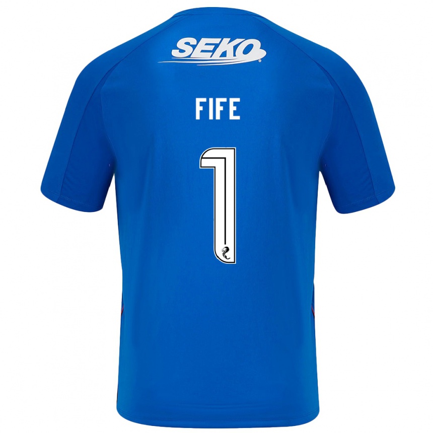 Men Football Jenna Fife #1 Dark Blue Home Jersey 2024/25 T-Shirt Nz