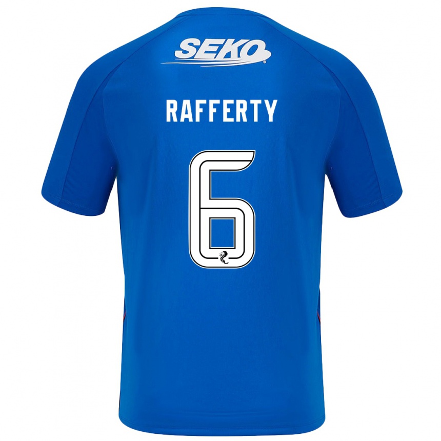 Men Football Laura Rafferty #6 Dark Blue Home Jersey 2024/25 T-Shirt Nz