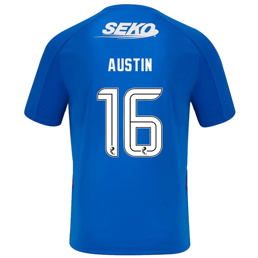 Men Football Eilidh Austin #16 Dark Blue Home Jersey 2024/25 T-Shirt Nz