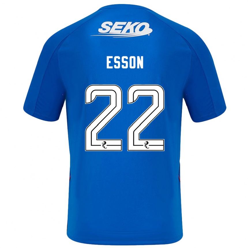 Men Football Victoria Esson #22 Dark Blue Home Jersey 2024/25 T-Shirt Nz