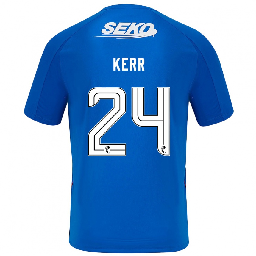 Men Football Samantha Mary Kerr #24 Dark Blue Home Jersey 2024/25 T-Shirt Nz