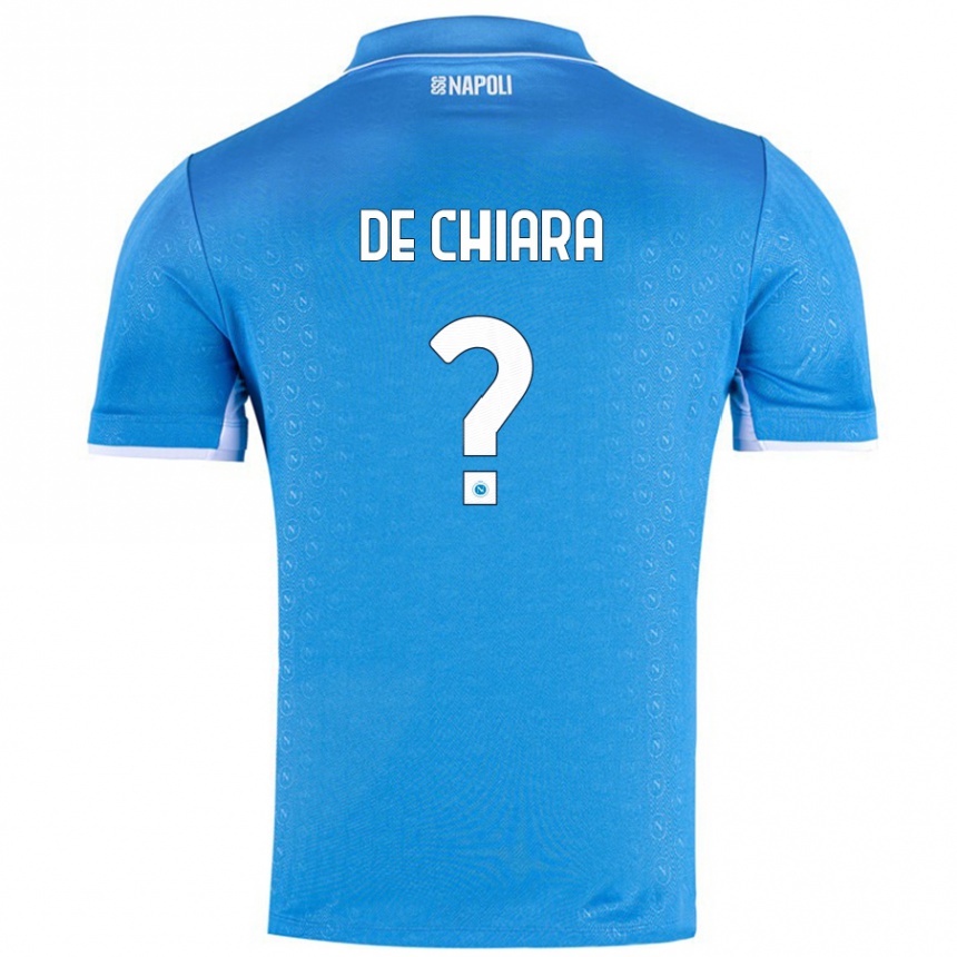 Men Football Emmanuele De Chiara #0 Sky Blue Home Jersey 2024/25 T-Shirt Nz