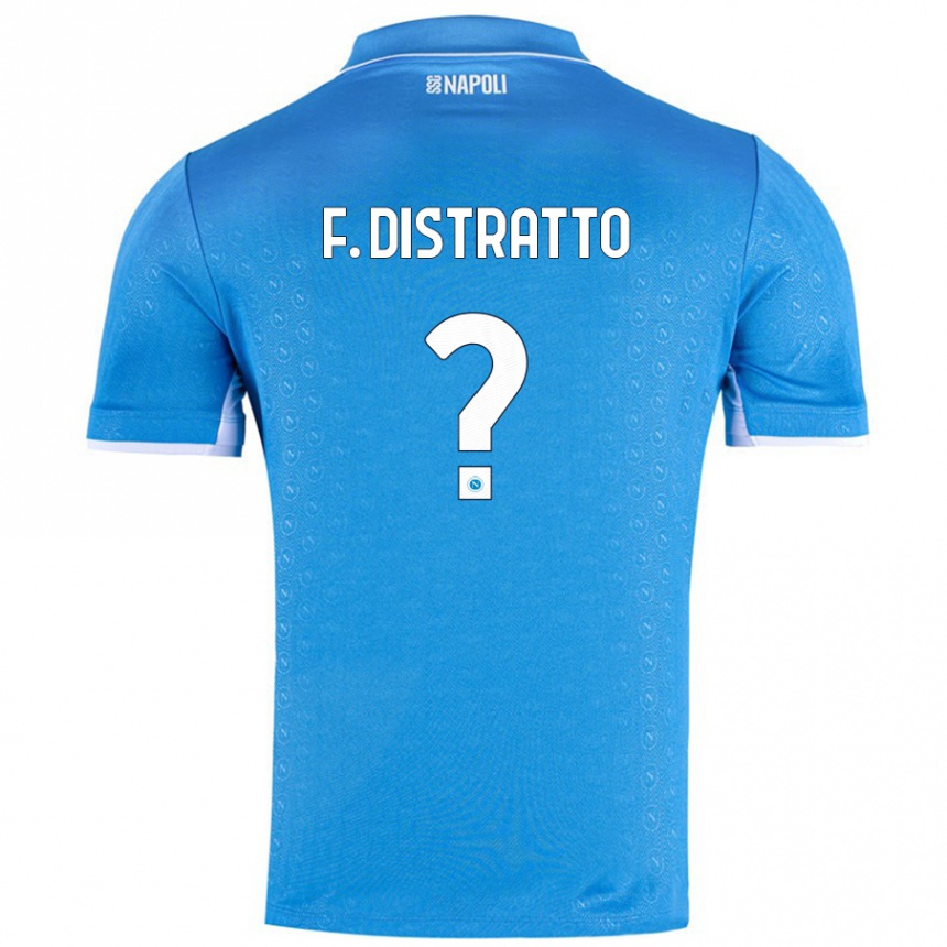 Men Football Francesco Distratto #0 Sky Blue Home Jersey 2024/25 T-Shirt Nz