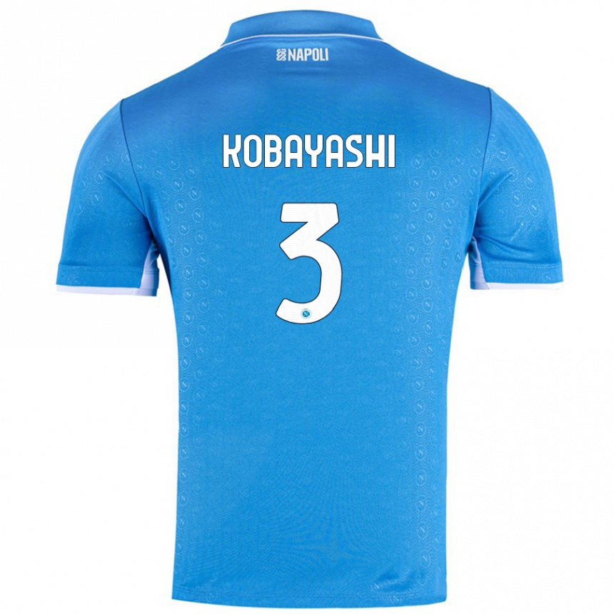 Men Football Miharu Kobayashi #3 Sky Blue Home Jersey 2024/25 T-Shirt Nz