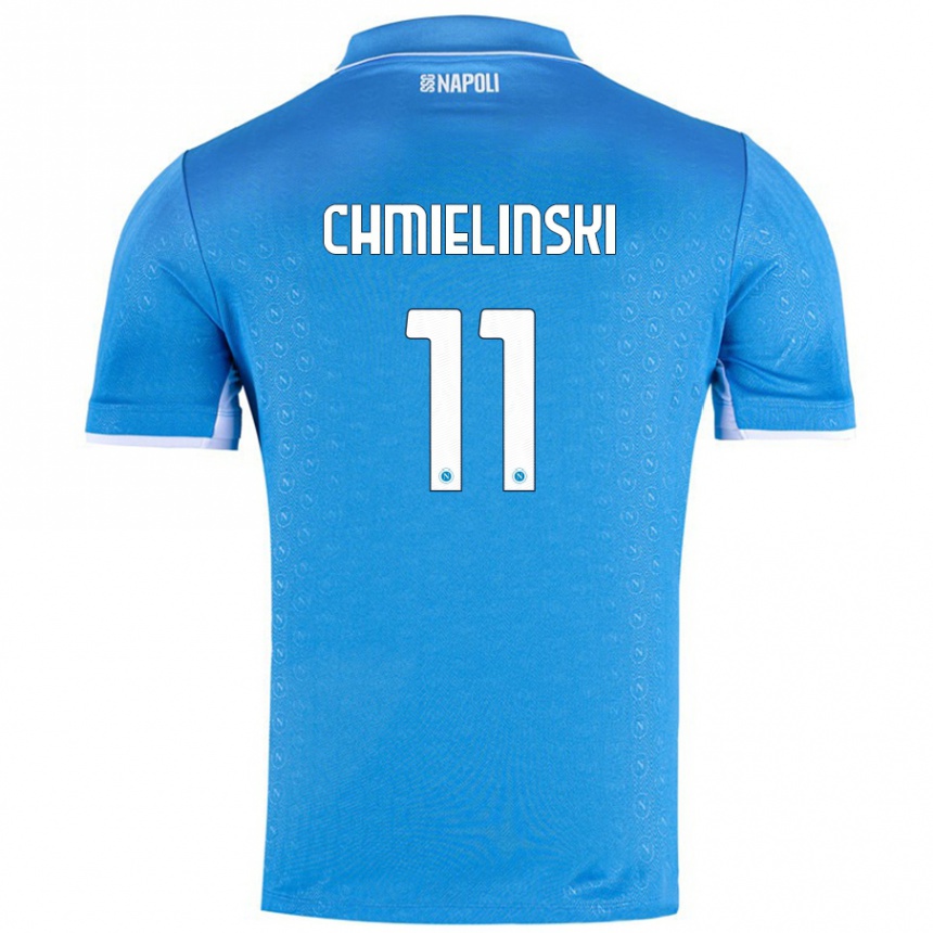 Men Football Gina Chmielinski #11 Sky Blue Home Jersey 2024/25 T-Shirt Nz