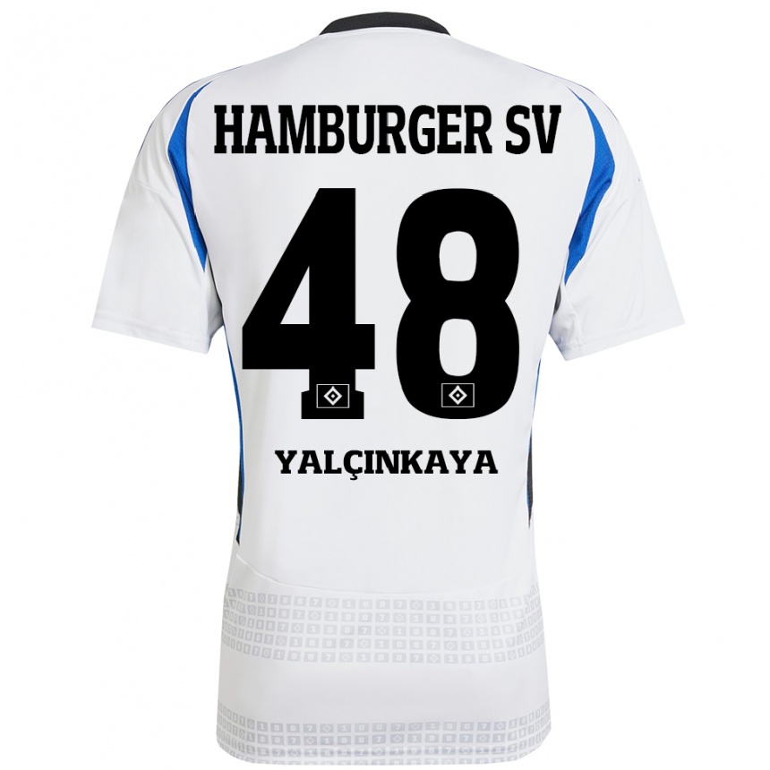 Men Football Bilal Yalcinkaya #48 White Blue Home Jersey 2024/25 T-Shirt Nz