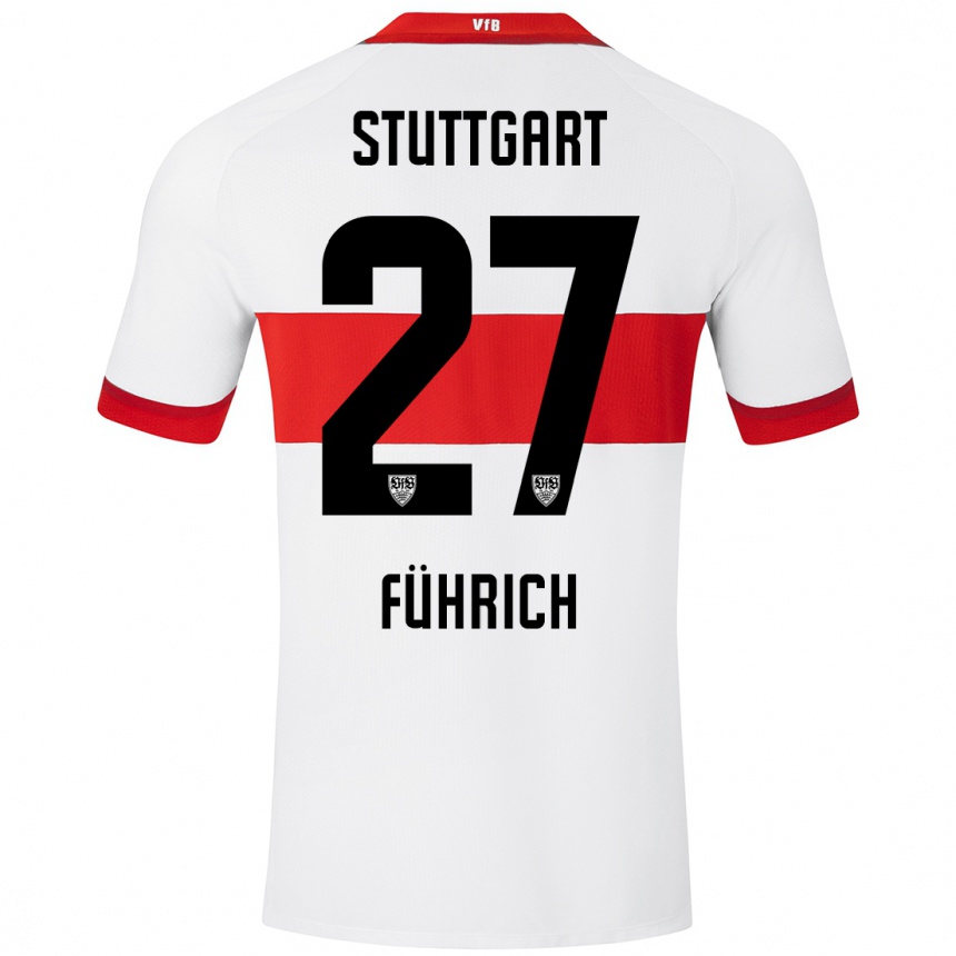 Men Football Chris Führich #27 White Red Home Jersey 2024/25 T-Shirt Nz