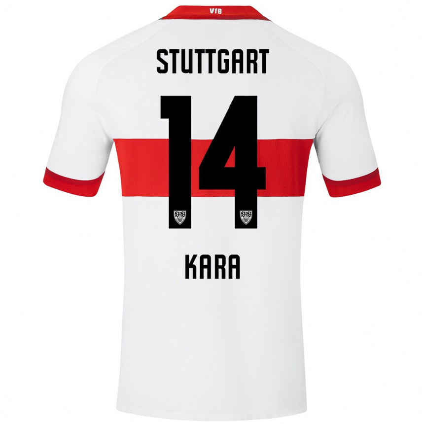 Men Football Semih Kara #14 White Red Home Jersey 2024/25 T-Shirt Nz