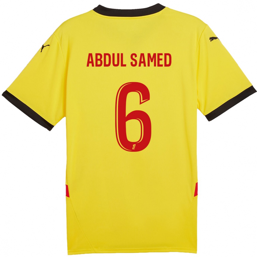 Men Football Salis Abdul Samed #6 Yellow Red Home Jersey 2024/25 T-Shirt Nz