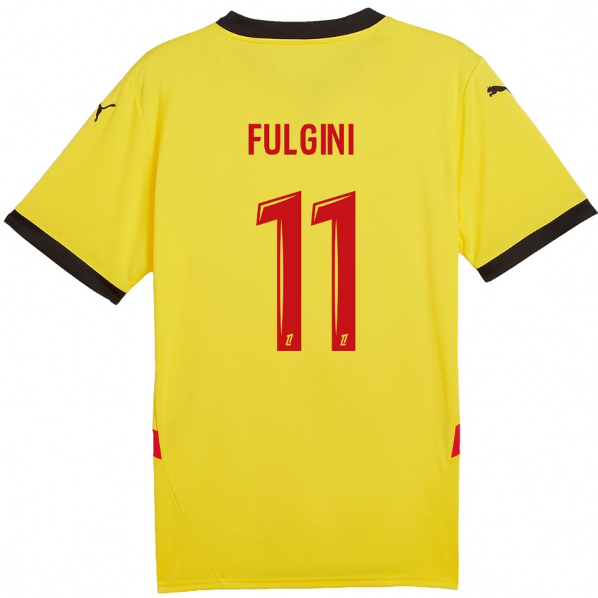 Men Football Angelo Fulgini #11 Yellow Red Home Jersey 2024/25 T-Shirt Nz