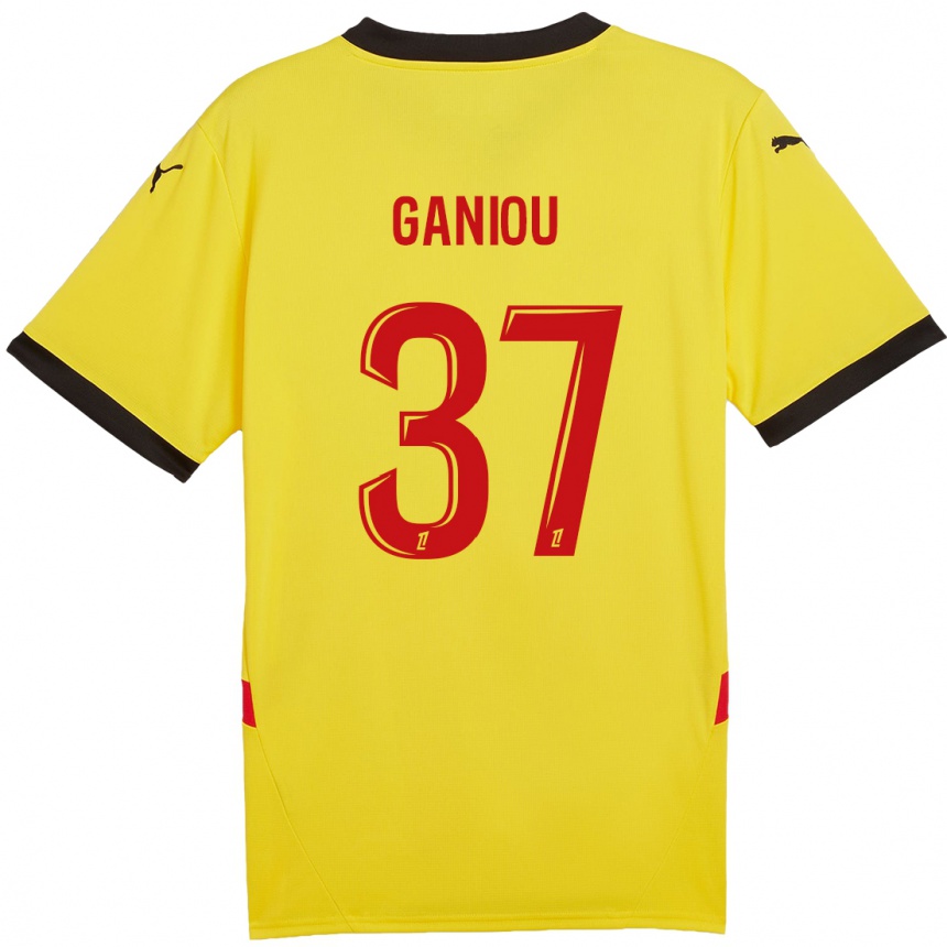 Men Football Ismaëlo Ganiou #37 Yellow Red Home Jersey 2024/25 T-Shirt Nz