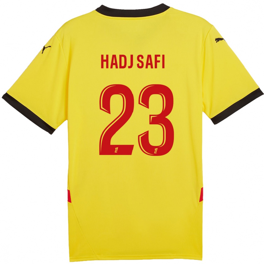 Men Football Souhina Hadj Safi #23 Yellow Red Home Jersey 2024/25 T-Shirt Nz