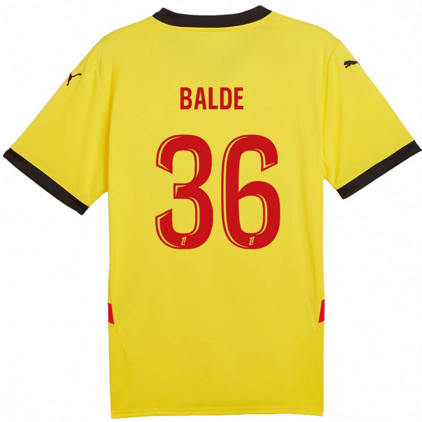 Men Football Ibrahima Baldé #36 Yellow Red Home Jersey 2024/25 T-Shirt Nz