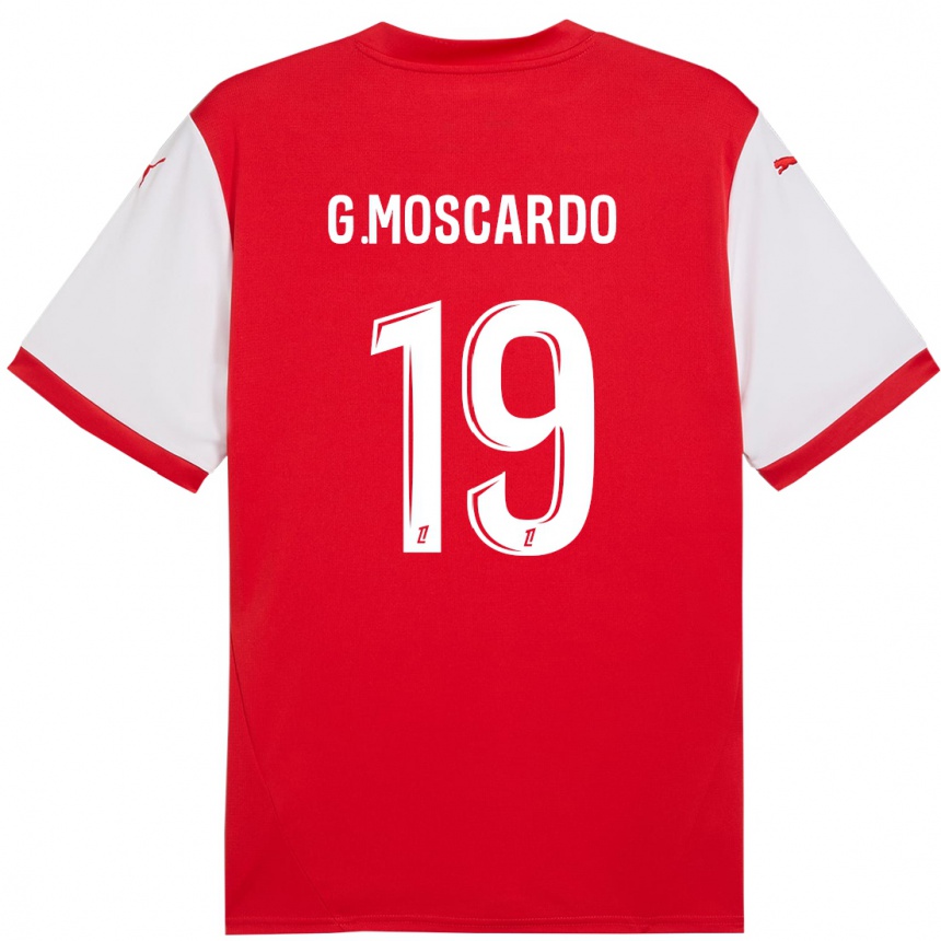 Men Football Gabriel Moscardo #19 Red White Home Jersey 2024/25 T-Shirt Nz