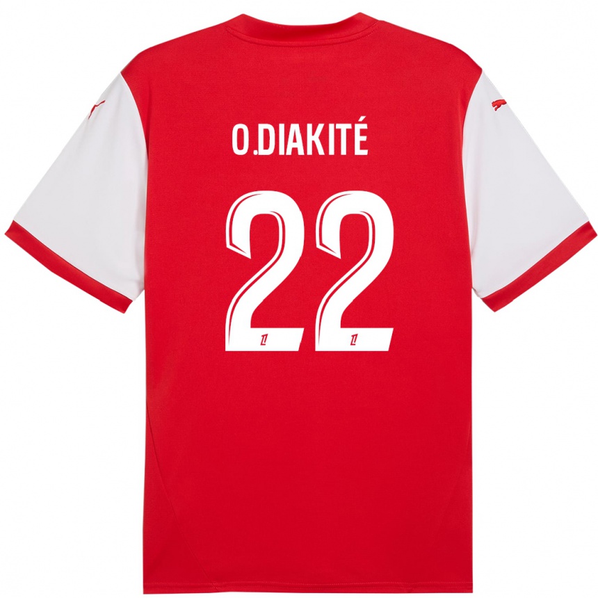 Men Football Oumar Diakité #22 Red White Home Jersey 2024/25 T-Shirt Nz