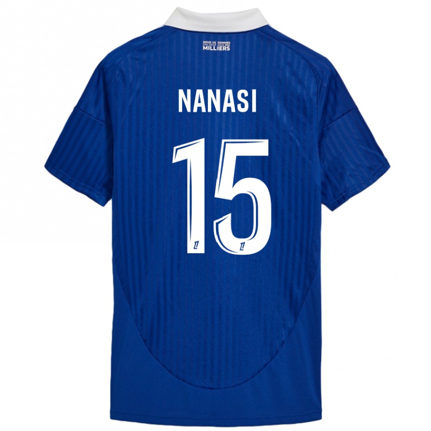 Men Football Sebastian Nanasi #15 Blue White Home Jersey 2024/25 T-Shirt Nz