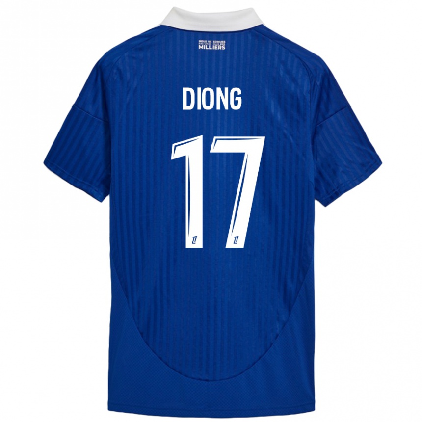 Men Football Pape Diong #17 Blue White Home Jersey 2024/25 T-Shirt Nz