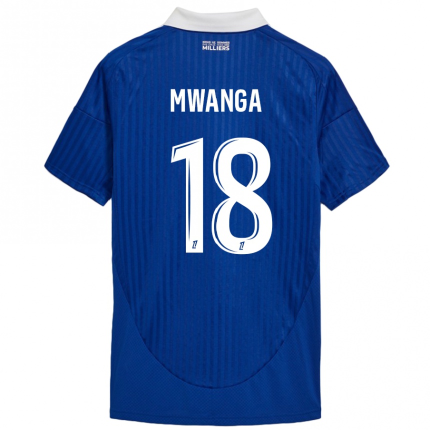 Men Football Junior Mwanga #18 Blue White Home Jersey 2024/25 T-Shirt Nz