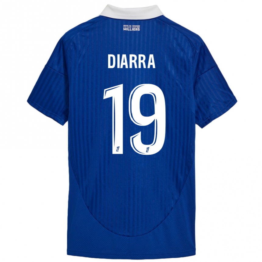 Men Football Habib Diarra #19 Blue White Home Jersey 2024/25 T-Shirt Nz