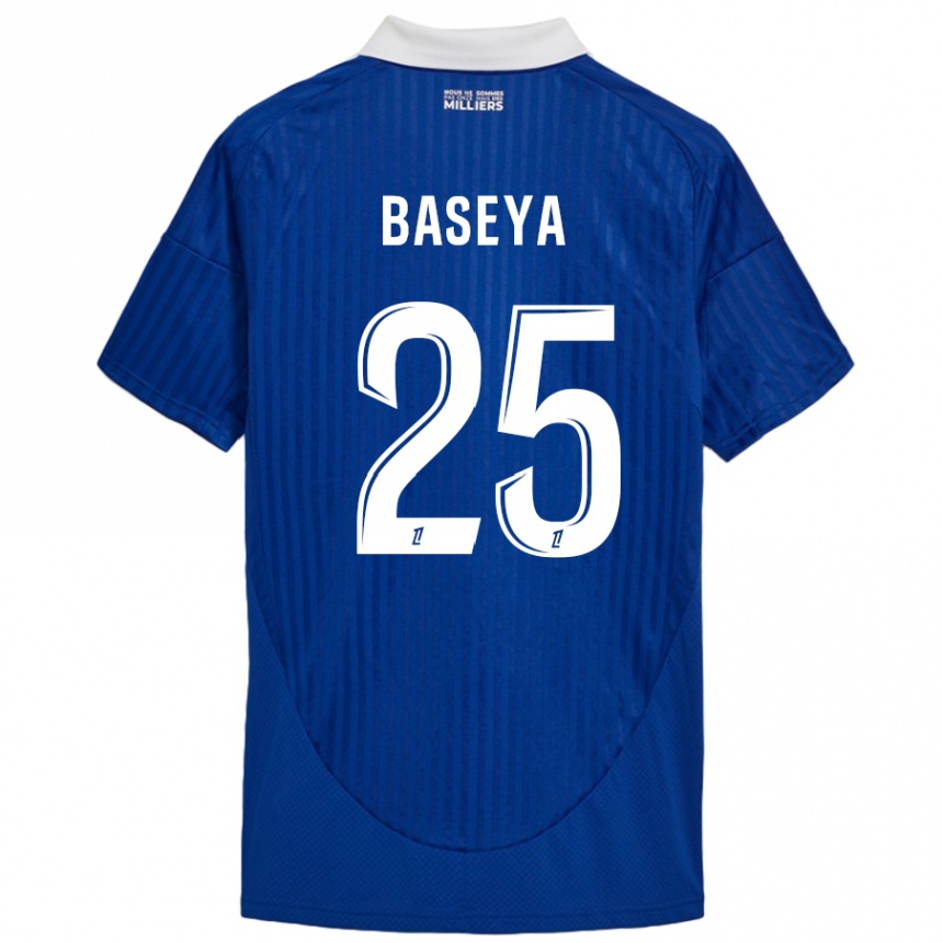 Men Football Steven Baseya #25 Blue White Home Jersey 2024/25 T-Shirt Nz