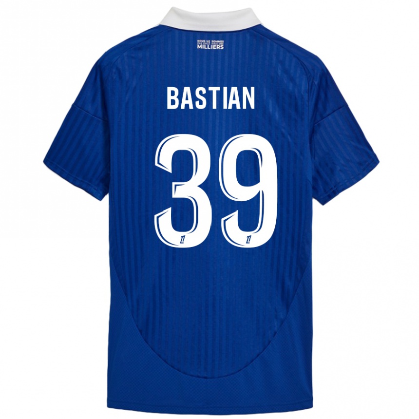 Men Football Maxime Bastian #39 Blue White Home Jersey 2024/25 T-Shirt Nz