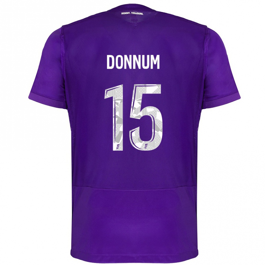 Men Football Aron Dønnum #15 Purple White Home Jersey 2024/25 T-Shirt Nz