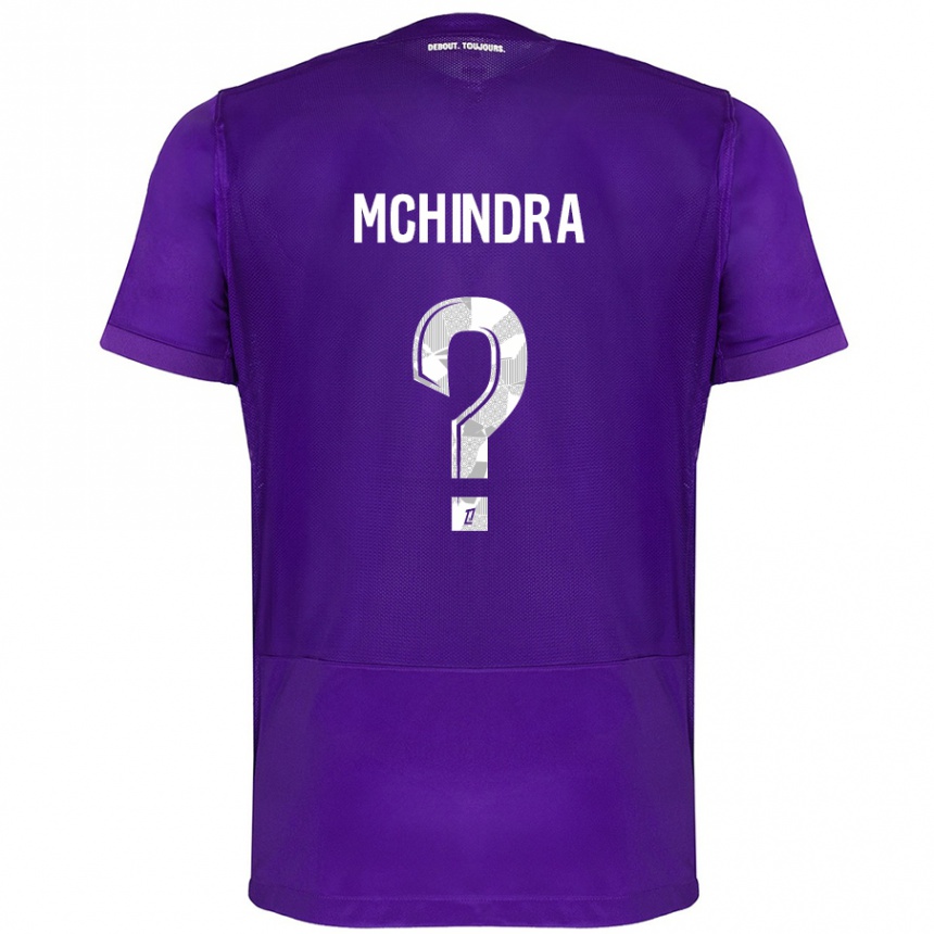 Men Football Naime Said Mchindra #0 Purple White Home Jersey 2024/25 T-Shirt Nz