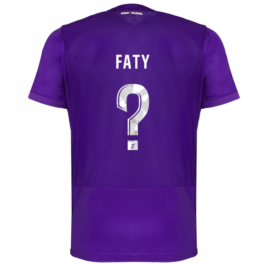 Men Football Enzo Faty #0 Purple White Home Jersey 2024/25 T-Shirt Nz