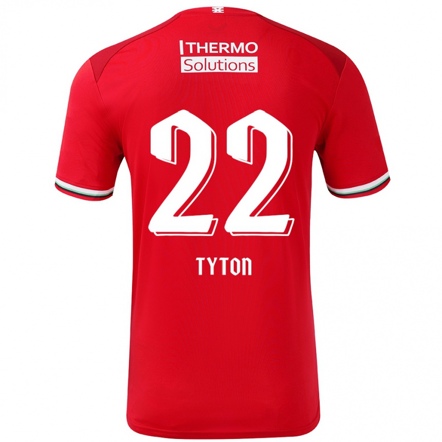 Men Football Przemyslaw Tyton #22 Red White Home Jersey 2024/25 T-Shirt Nz