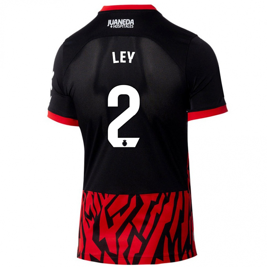 Men Football Yuzún Ley #2 Black Red Home Jersey 2024/25 T-Shirt Nz