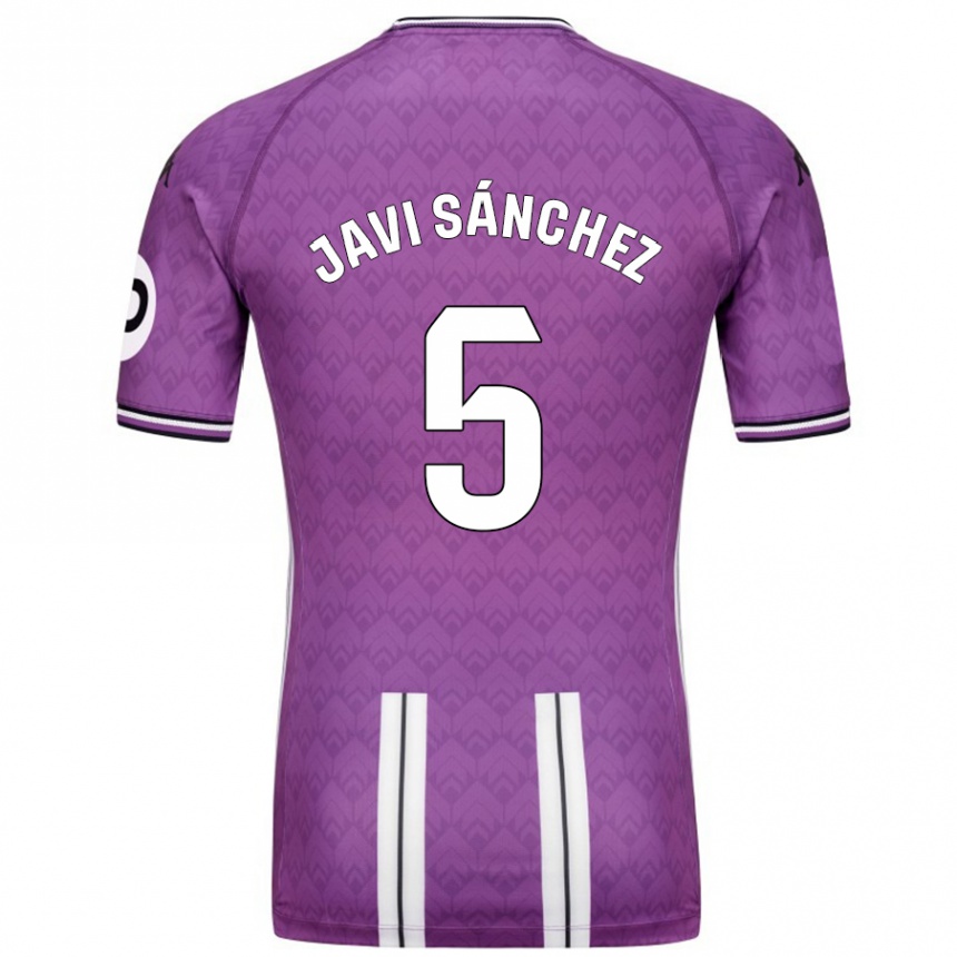 Men Football Javi Sánchez #5 Purple White Home Jersey 2024/25 T-Shirt Nz