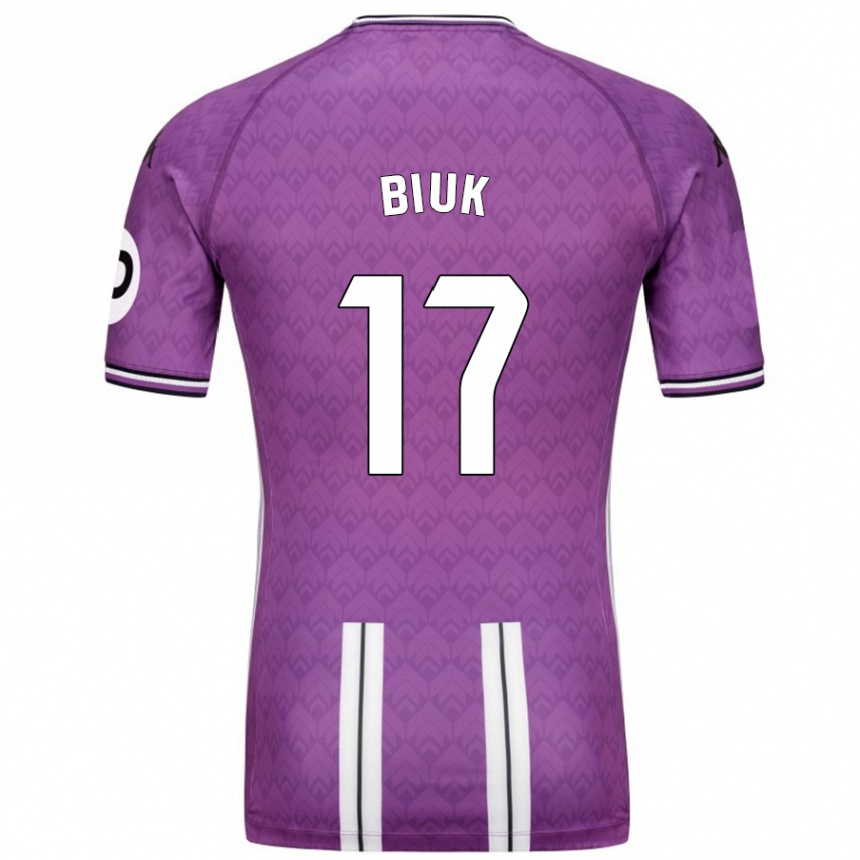 Men Football Stipe Biuk #17 Purple White Home Jersey 2024/25 T-Shirt Nz