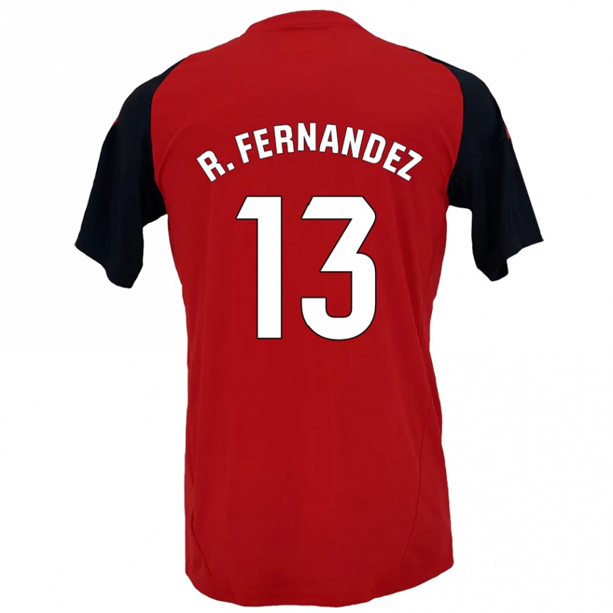 Men Football Raúl Fernández #13 Red Black Home Jersey 2024/25 T-Shirt Nz