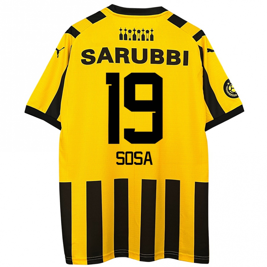 Men Football Diego Sosa #19 Yellow Black Home Jersey 2024/25 T-Shirt Nz