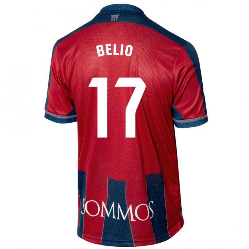 Men Football Marta Belio #17 Red Blue Home Jersey 2024/25 T-Shirt Nz