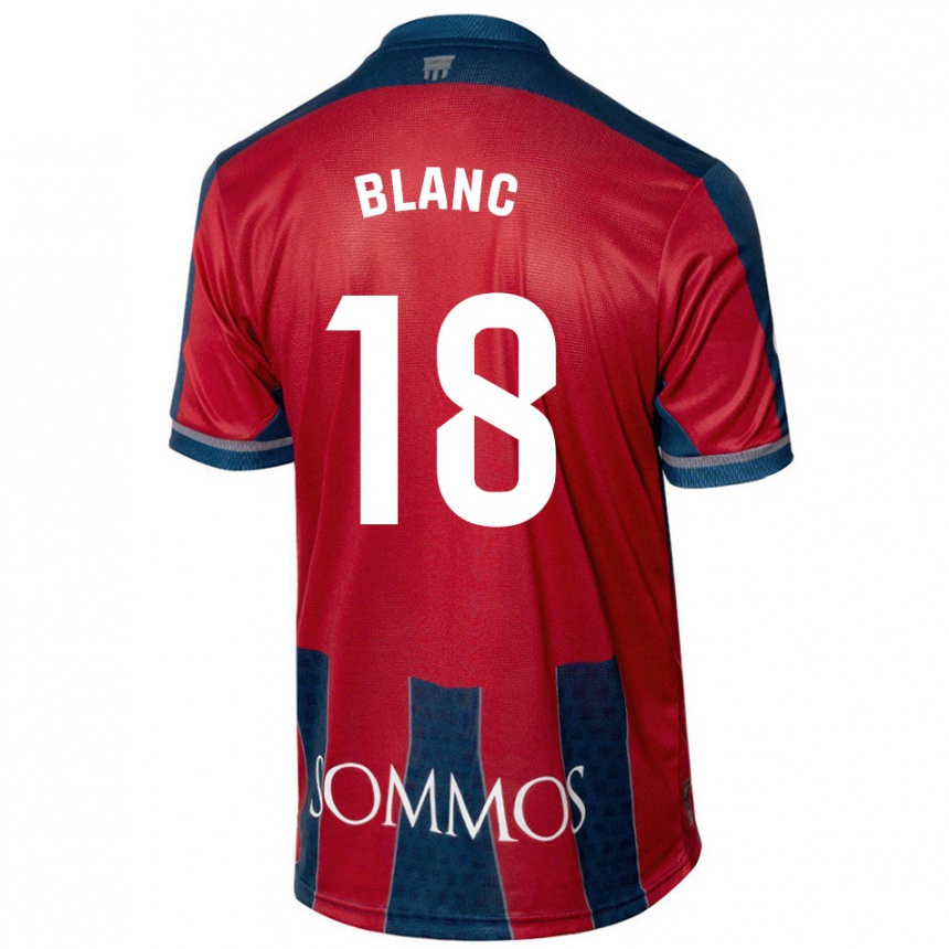 Men Football Laia Blanc #18 Red Blue Home Jersey 2024/25 T-Shirt Nz