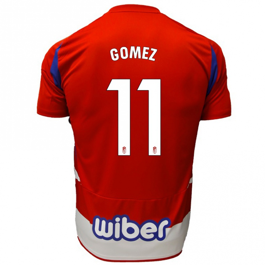 Men Football Andrea Gómez #11 Red White Blue Home Jersey 2024/25 T-Shirt Nz