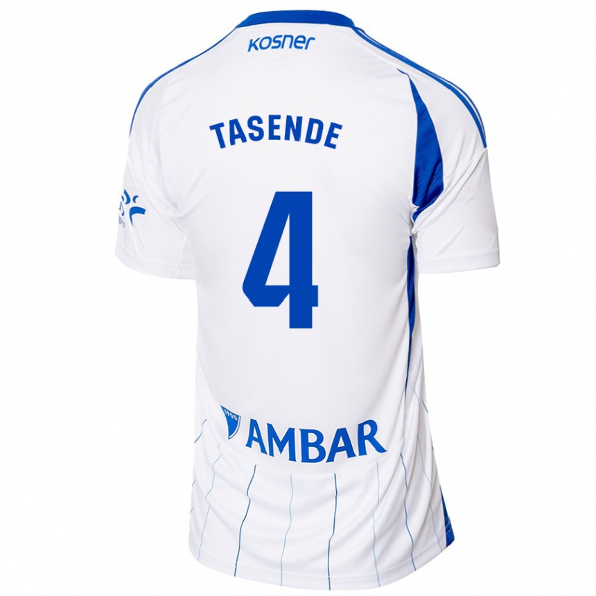 Men Football Dani Tasende #4 Red White Home Jersey 2024/25 T-Shirt Nz