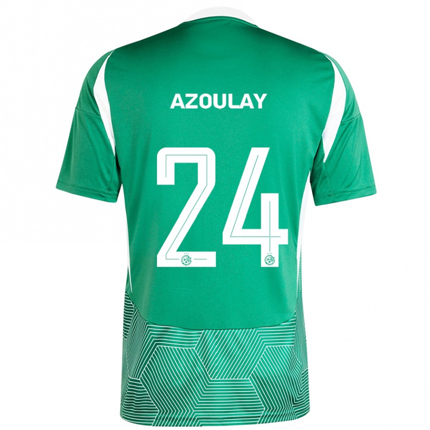 Men Football Ethane Azoulay #24 Green White Home Jersey 2024/25 T-Shirt Nz