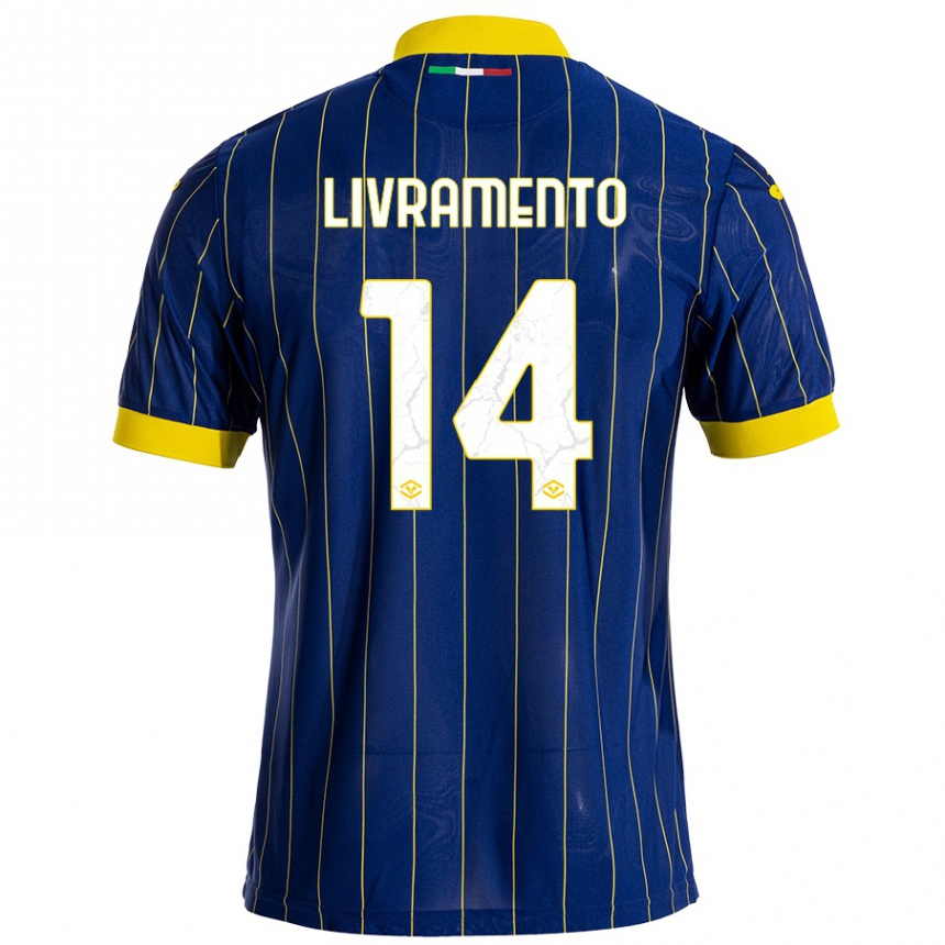 Men Football Dailon Rocha Livramento #14 Blue Yellow Home Jersey 2024/25 T-Shirt Nz