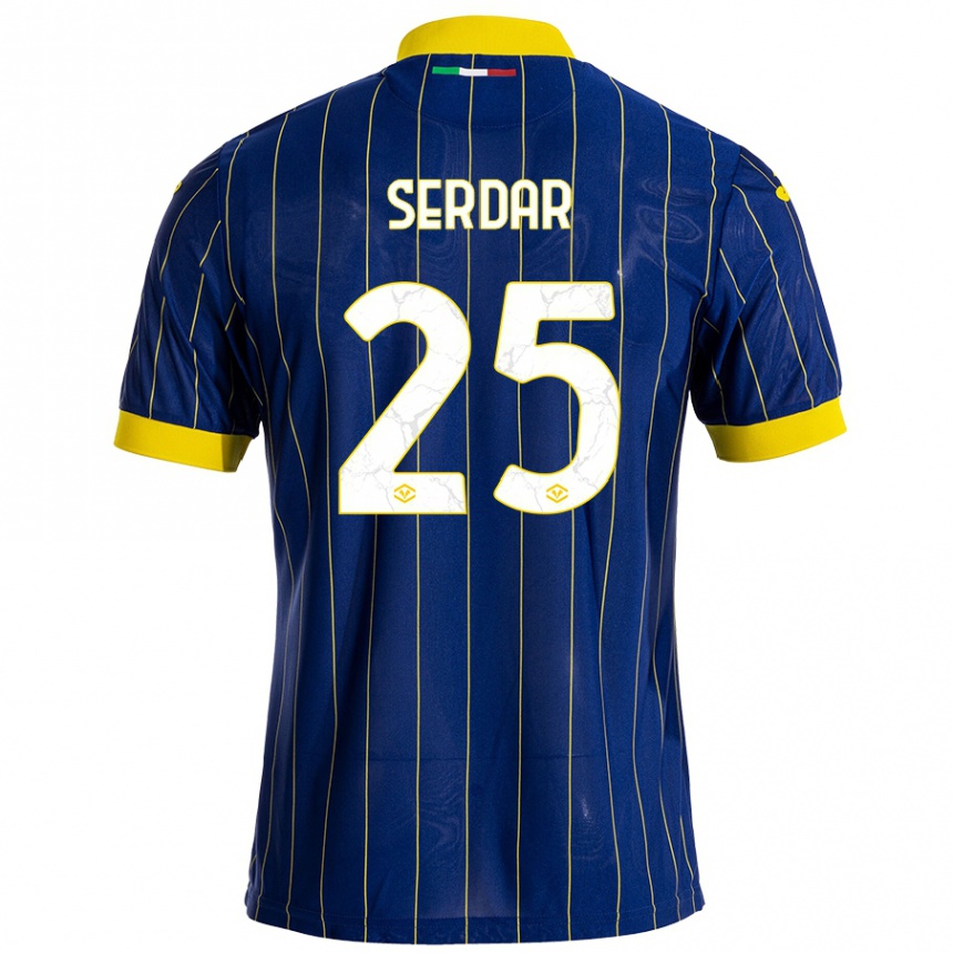 Men Football Suat Serdar #25 Blue Yellow Home Jersey 2024/25 T-Shirt Nz