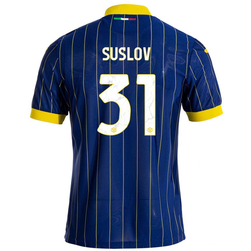 Men Football Tomas Suslov #31 Blue Yellow Home Jersey 2024/25 T-Shirt Nz