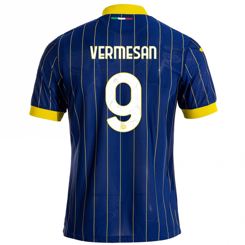 Men Football Ioan Vermesan #9 Blue Yellow Home Jersey 2024/25 T-Shirt Nz