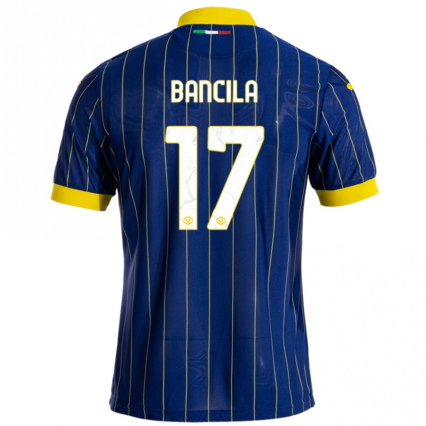 Men Football Darius Bancila #17 Blue Yellow Home Jersey 2024/25 T-Shirt Nz