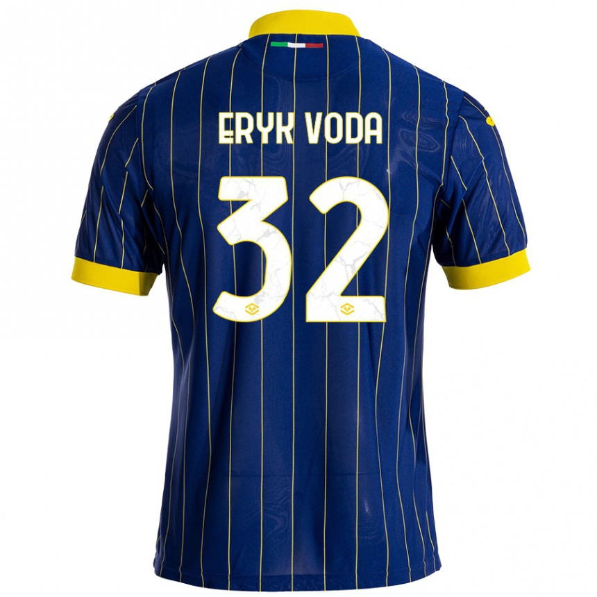 Men Football Andrei Eryk Voda #32 Blue Yellow Home Jersey 2024/25 T-Shirt Nz