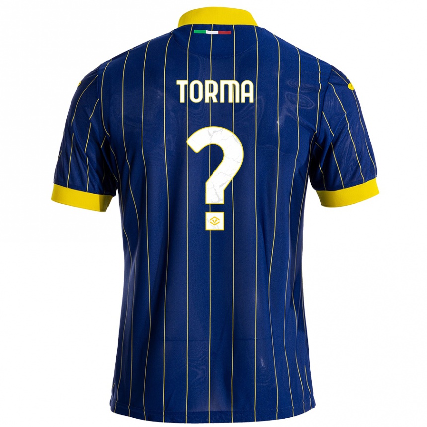 Men Football Salvatore Torma #0 Blue Yellow Home Jersey 2024/25 T-Shirt Nz